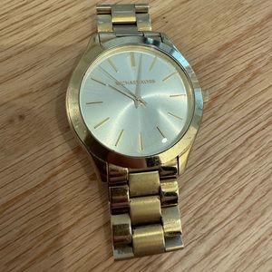 Michael Kors Slim Runway Gold Watch